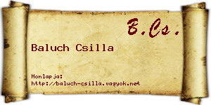 Baluch Csilla névjegykártya